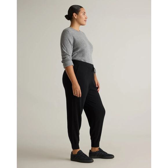 Quince Mongolian Cashmere Sweatpants Joggers Black Size M NWT Luxury - Picture 4 of 14